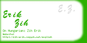 erik zih business card